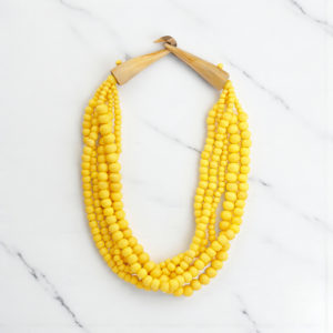 Bonebead necklace: Amarillo
