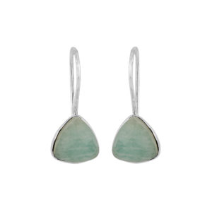 Aretes de triángulo Plata 925 - Amazonita