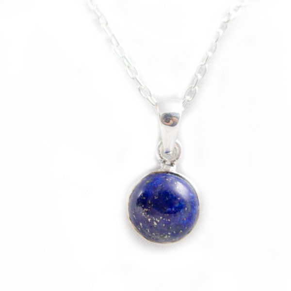 Collar redondo de plata 925 - Lapislazuli - Imagen 2