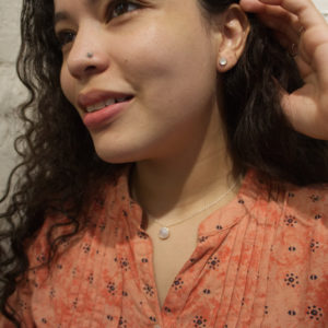 Collar redondo de plata 925 - Piedra Lunar