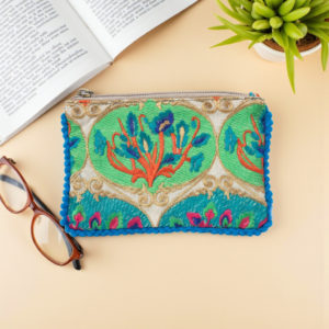 Monedero con borde turquesa 5X4