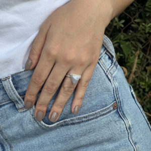 Anillo de Ágata azul plata 925