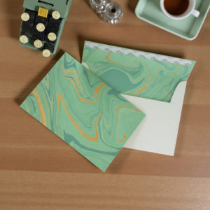 Tarjetas de mármol verde