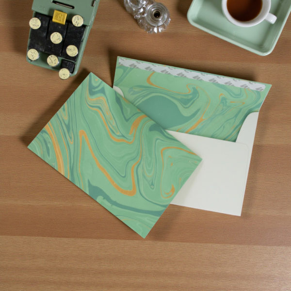 Tarjetas de mármol verde