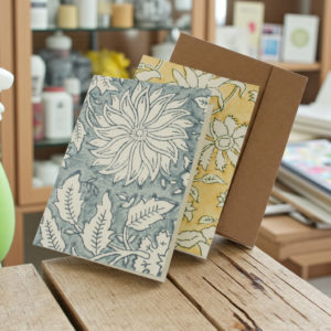 Set de tarjetas blockprint - Floral