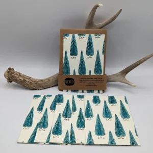 Set de tarjetas blockprint - Peacock