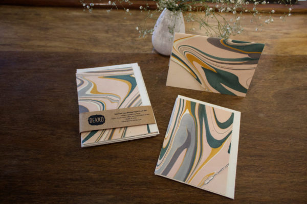 Set de tarjetas mármol - Rosa - Imagen 2