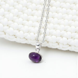 Collar redondo de plata 925 - Amatista
