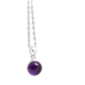 Collar redondo de plata 925 - Amatista