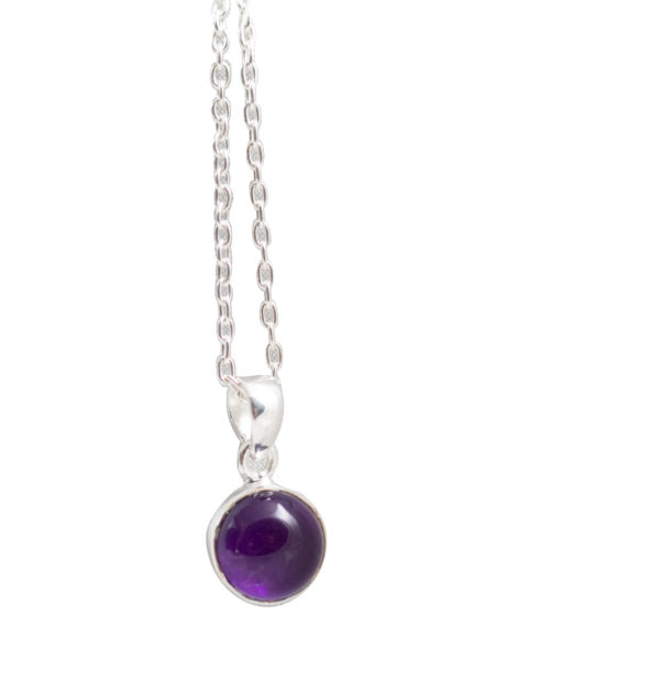 Collar redondo de plata 925 - Amatista
