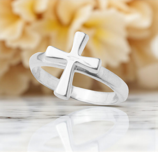 Anillo de Cruz Plata 925
