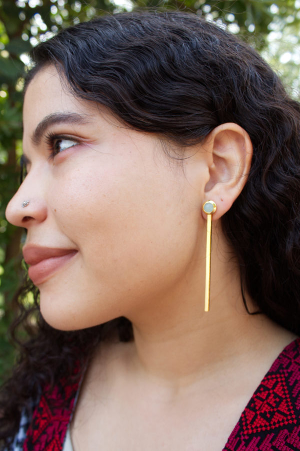 Pendientes de acqua calcedonia - dos en uno - Imagen 4
