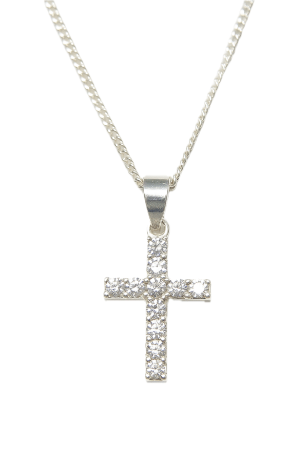 Collar de Cruz - plata 925 & zircones - Imagen 3
