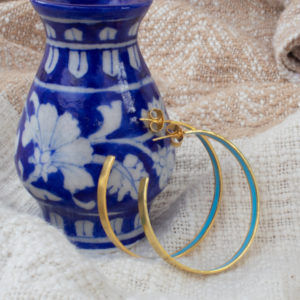 DJ202B- Enamel hoops - Light Blue